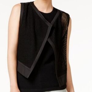 Prelove Armani Exchange Open Front Mesh Vest Color Black Size S/P